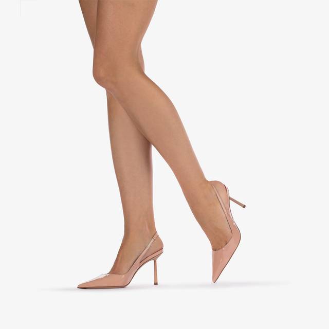 Le Silla Slingback vernice nude skin Pezzi Unici