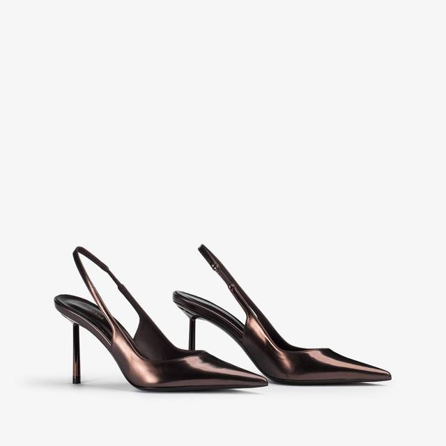 Le Silla Slingback metallizzata marrone fondente Soddisfazione Garantita