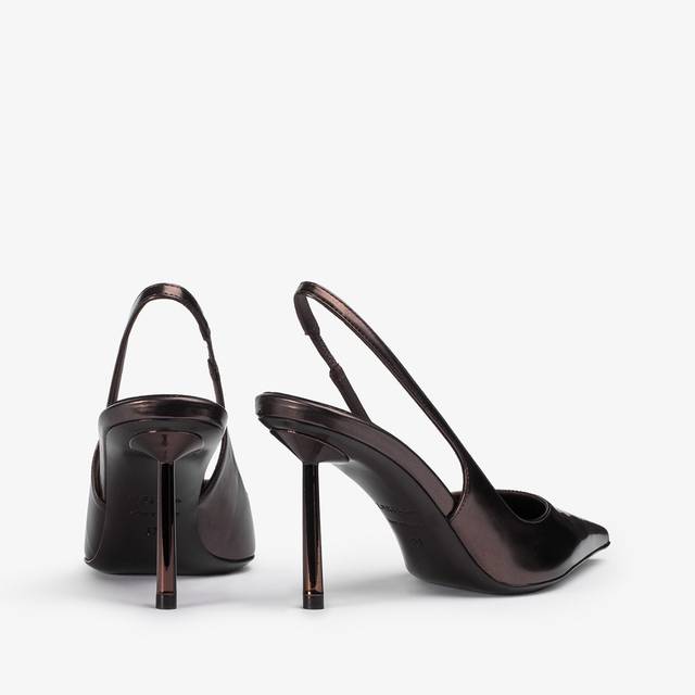 Le Silla Slingback metallizzata marrone fondente Soddisfazione Garantita