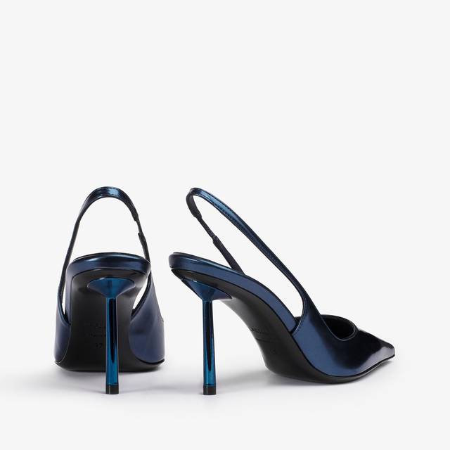 Le Silla Slingback metallizzata blu danubio Qualità Garantita