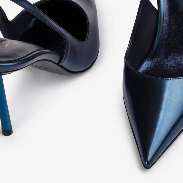 Le Silla Slingback metallizzata blu danubio Qualità Garantita