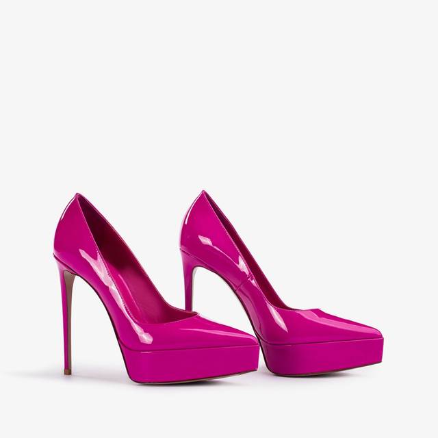 Le Silla Décolleté con plateau vernice fucsia bouganville Promozione Limitata