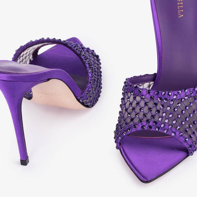 Le Silla Sandalo gioiello rete viola kamala con Cristalli Novità