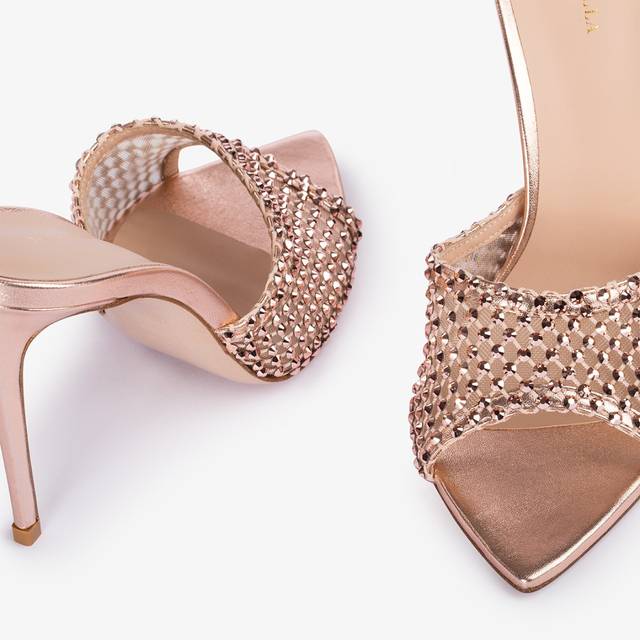 Le Silla Sandalo gioiello rete oro rosa Presa