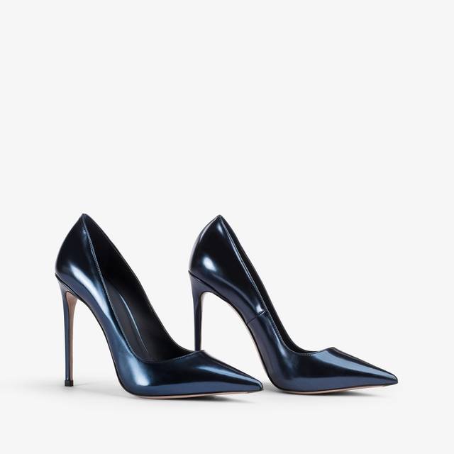 Le Silla Décolleté metallizzata blu danubio Sconto