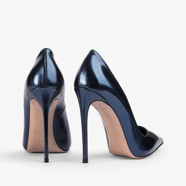 Le Silla Décolleté metallizzata blu danubio Sconto