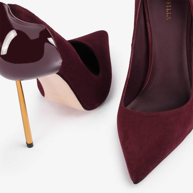 Le Silla Décolleté camoscio rossa cherry Hotsell