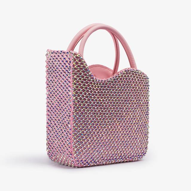 Le Silla Small bag raso rosa dea con Cristalli Vendite Flash