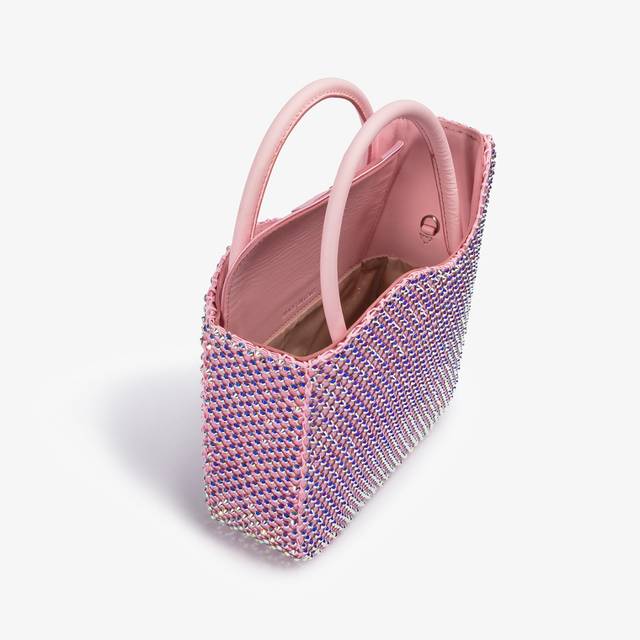 Le Silla Small bag raso rosa dea con Cristalli Vendite Flash