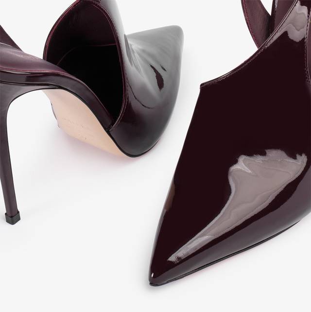 Le Silla Décolleté cut-out vernice rossa cherry Nuovo