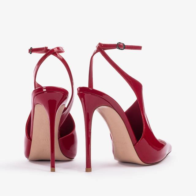Le Silla Décolleté cut-out vernice rossa Vendita calda