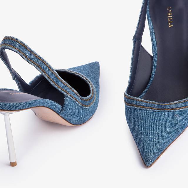 Le Silla Slingback denim blu Enormi risparmi