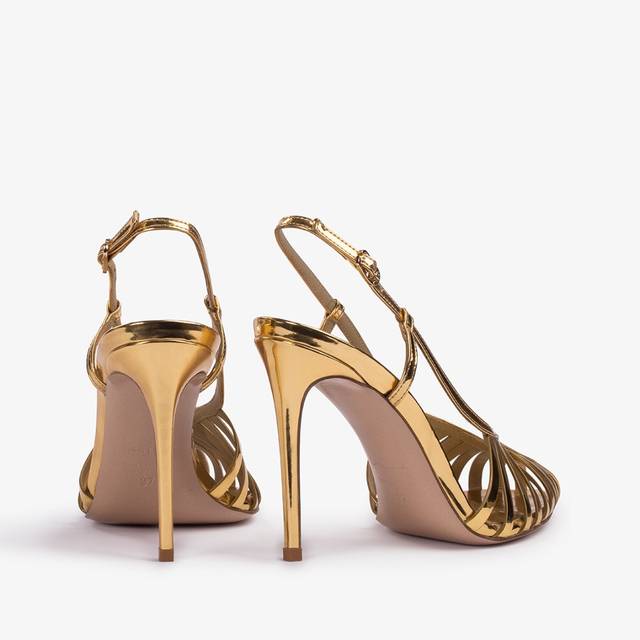 Le Silla Slingback con listini metallizzata oro pepita Sconto