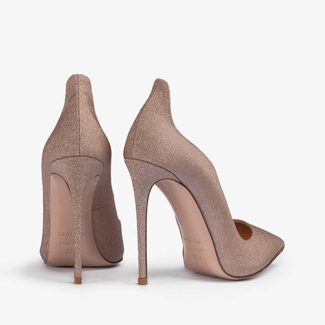Le Silla Décolleté glitter nude skin In Vendita