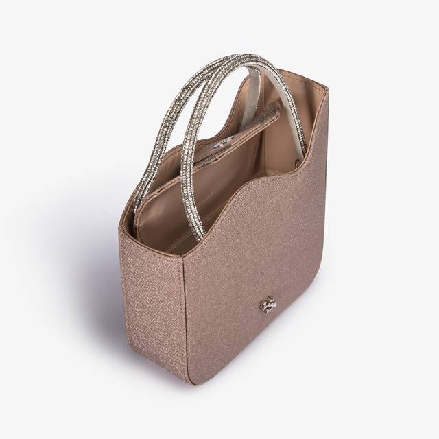 Le Silla Mini bag tessuto glitterato nude skin Saldi