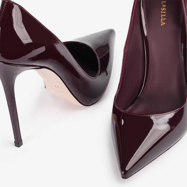 Le Silla Décolleté vernice rossa cherry Italy