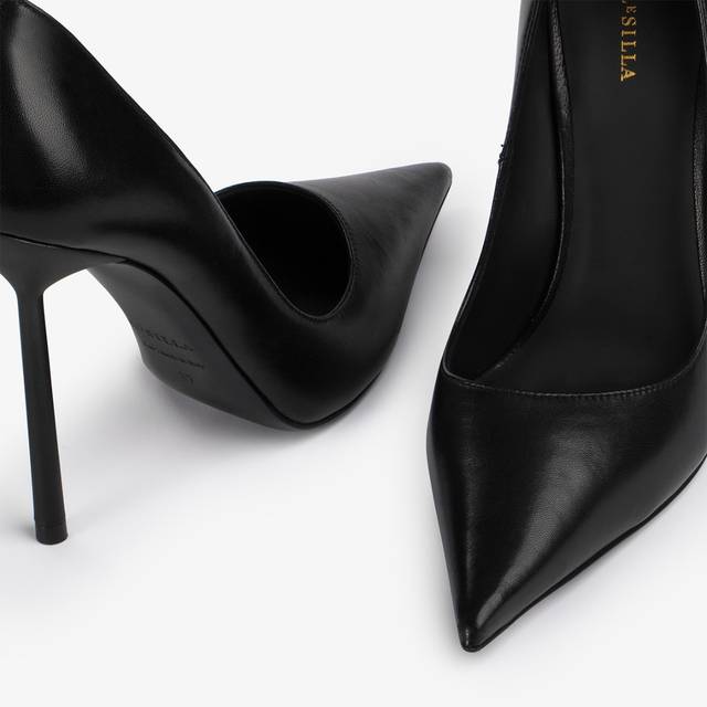 Le Silla Décolleté pelle nera Italia