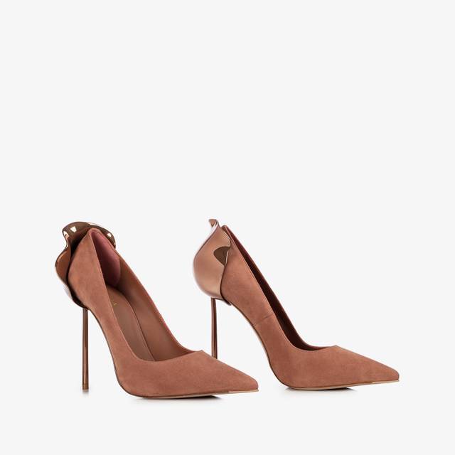 Le Silla Décolleté camoscio marrone cake Prezzo Ridotto
