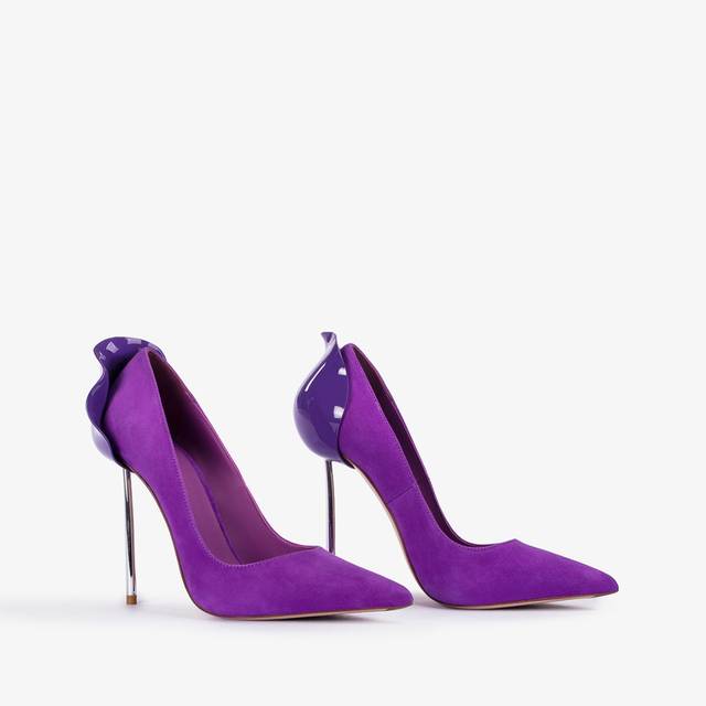 Le Silla Décolleté camoscio viola queen Sottocosto