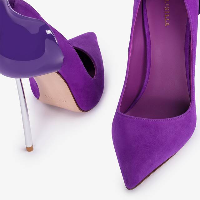 Le Silla Décolleté camoscio viola queen Sottocosto