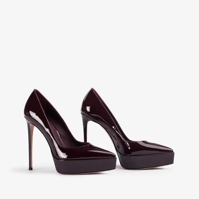 Le Silla Décolleté con plateau vernice rossa cherry Economico