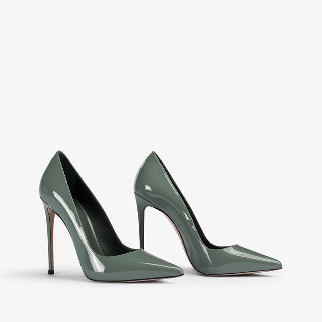 Le Silla Décolleté vernice verde polvere Saldi