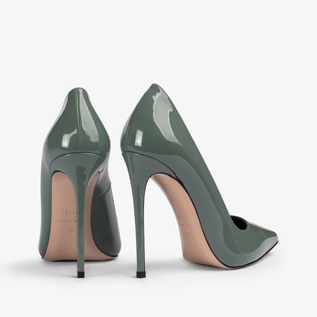 Le Silla Décolleté vernice verde polvere Saldi