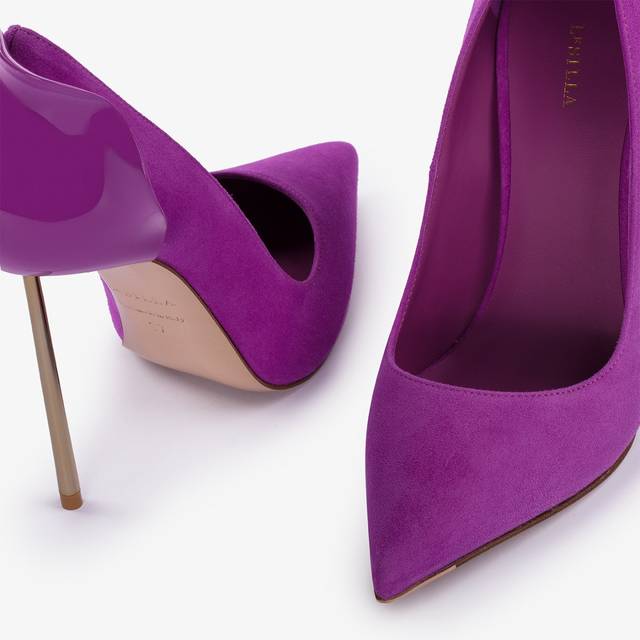 Le Silla Décolleté camoscio lavanda darling Saldi Di Fabbrica