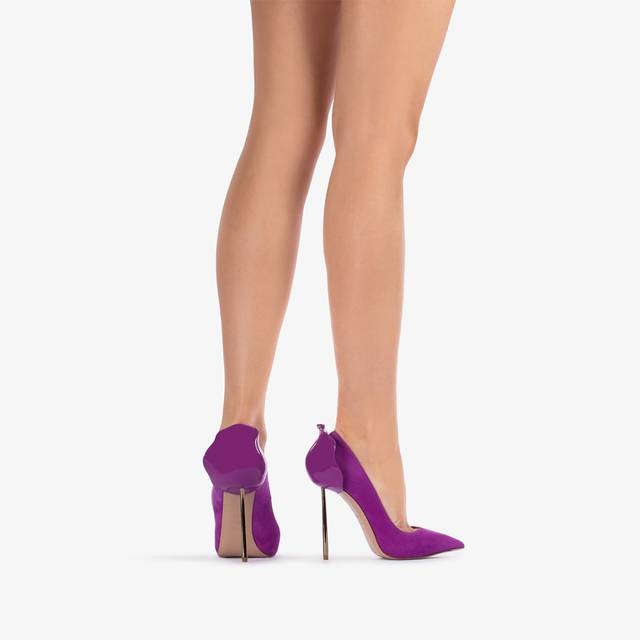 Le Silla Décolleté camoscio lavanda darling Saldi Di Fabbrica