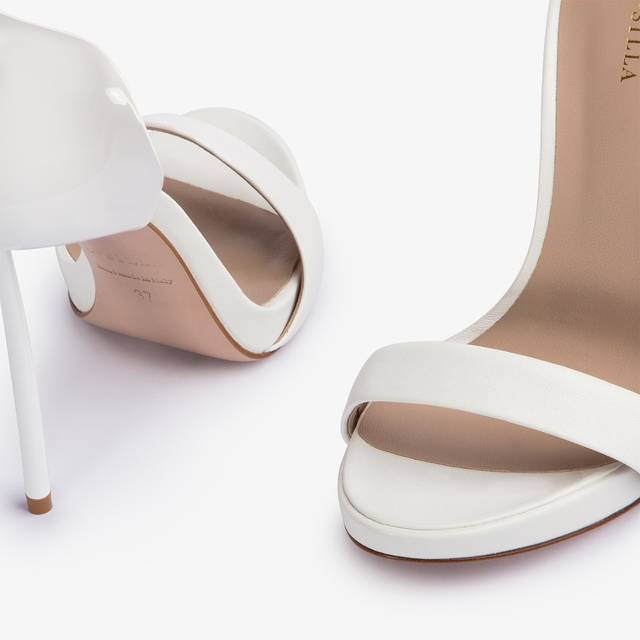 Le Silla Sandalo pelle bianco carta Negozio