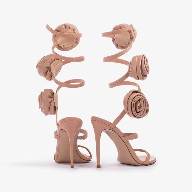 Le Silla Sandalo pelle nude phard e rose Nuova