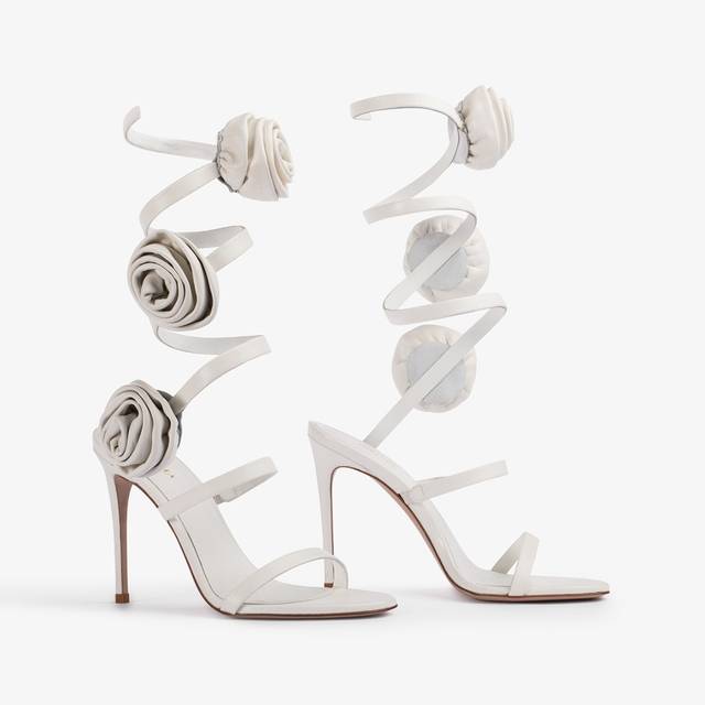 Le Silla Sandalo pelle bianco carta e rose Moda
