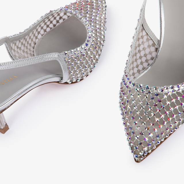 Le Silla Slingback gioiello rete argento eclissi Vendita