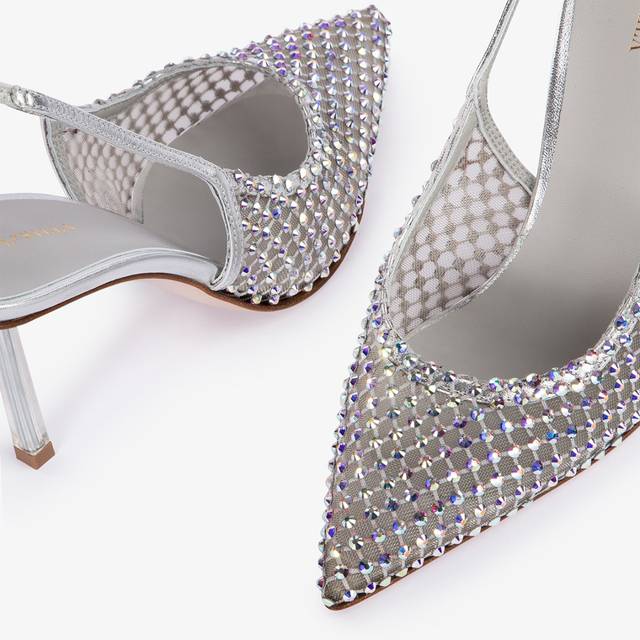 Le Silla Slingback gioiello rete argento eclissi Soddisfazione Garantita