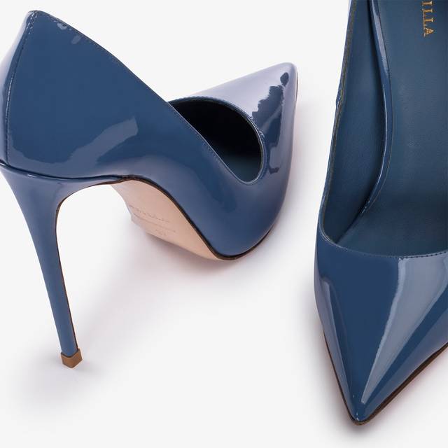 Le Silla Décolleté vernice azzurra nilo Presa