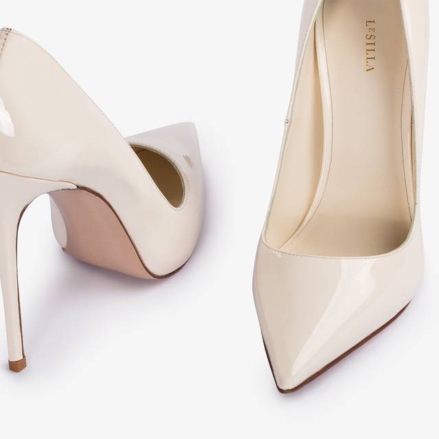 Le Silla Décolleté vernice bianca milk Outlet