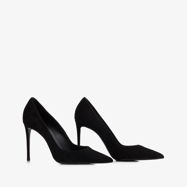 Le Silla Décolleté camoscio nero In Vendita