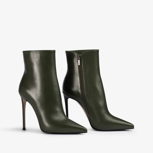 Le Silla Stivaletto pelle verde oliva Saldi Di Fabbrica