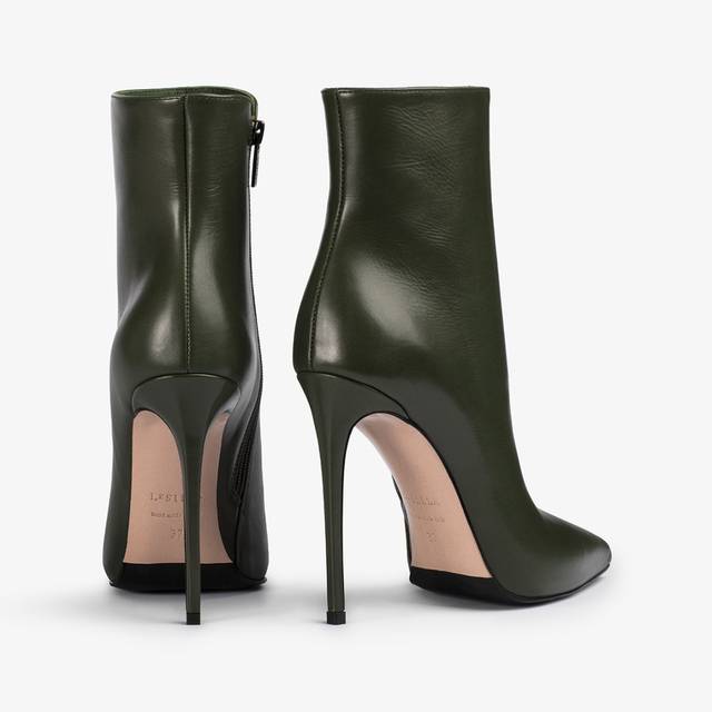 Le Silla Stivaletto pelle verde oliva Saldi Di Fabbrica