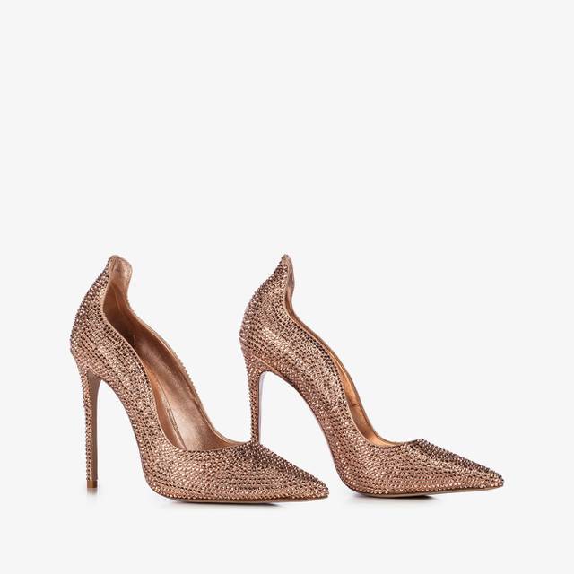 Le Silla Décolleté cristalli oro rosa 2025