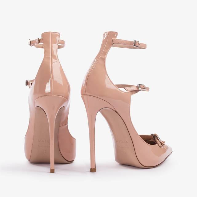 Le Silla Décolleté con listini vernice nude skin Convenienza