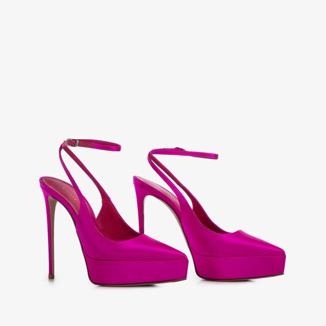 Le Silla Slingback con plateau raso fucsia bouganville Sconto