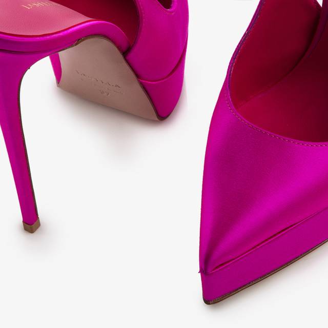 Le Silla Slingback con plateau raso fucsia bouganville Sconto