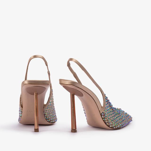 Le Silla Slingback gioiello rete oro e Cristalli iridescenti Hotsell