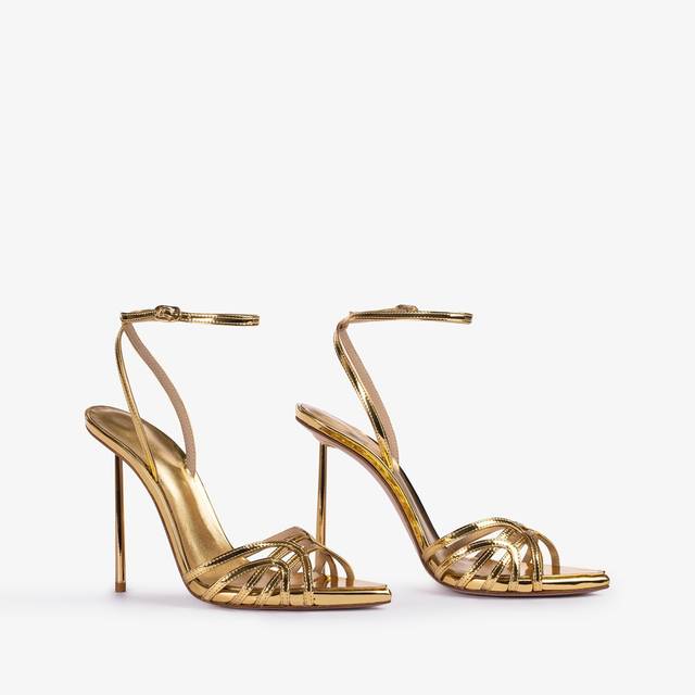 Le Silla Sandalo metallizzato oro pepita Moda