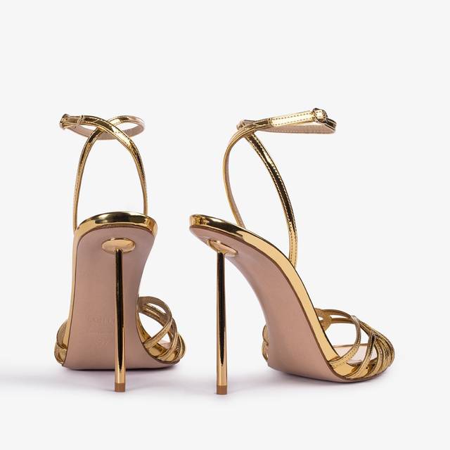 Le Silla Sandalo metallizzato oro pepita Moda