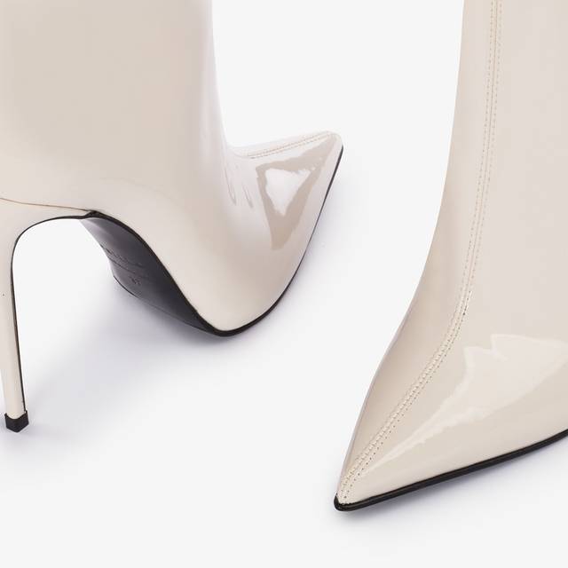Le Silla Stivale al ginocchio vinile bianco milk Italia