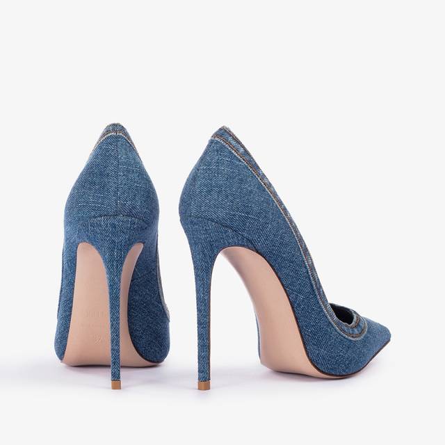 Le Silla Décolleté denim blu Promozione