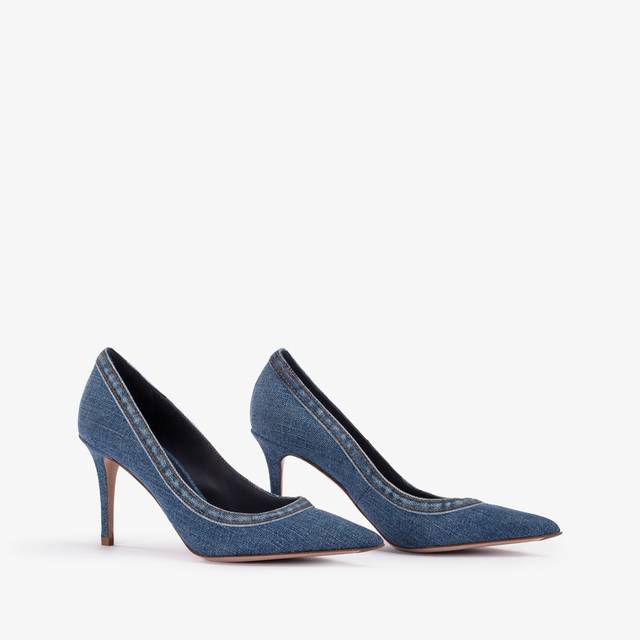 Le Silla Décolleté denim blu Spedizione Gratuita