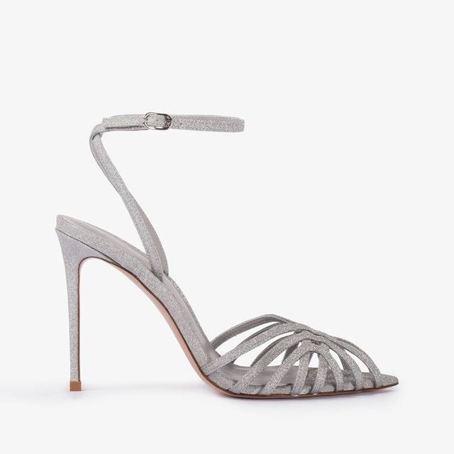 Le Silla Sandalo glitter argento
